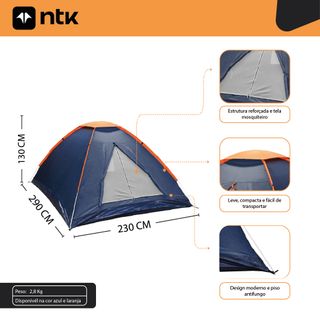 Barraca De Camping Panda NTK 6 Pessoas | Nautika - Tudo Para